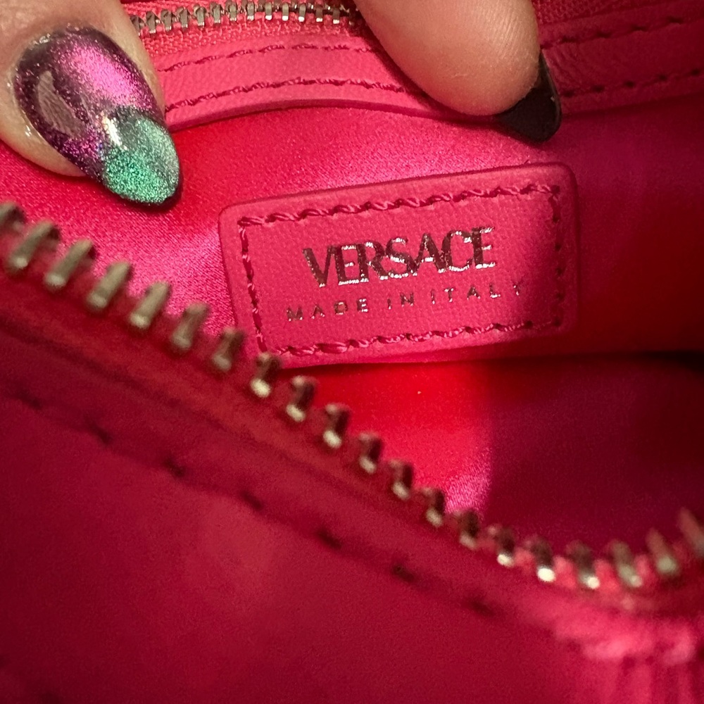 Versace Hot Pink Crystal Medusa Mini Shoulder Bag - Picture 5 of 9